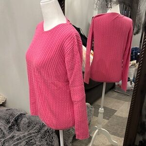 Pink V-Neck Sweater for Women
